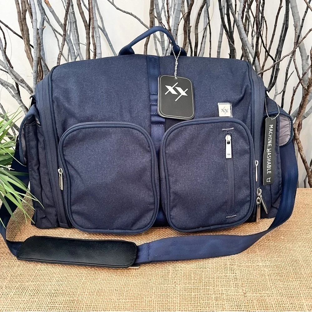 NEW JuJuBe XY Collection Diaper Bag Blue Messenger Bag Over Shoulder NWT Tote